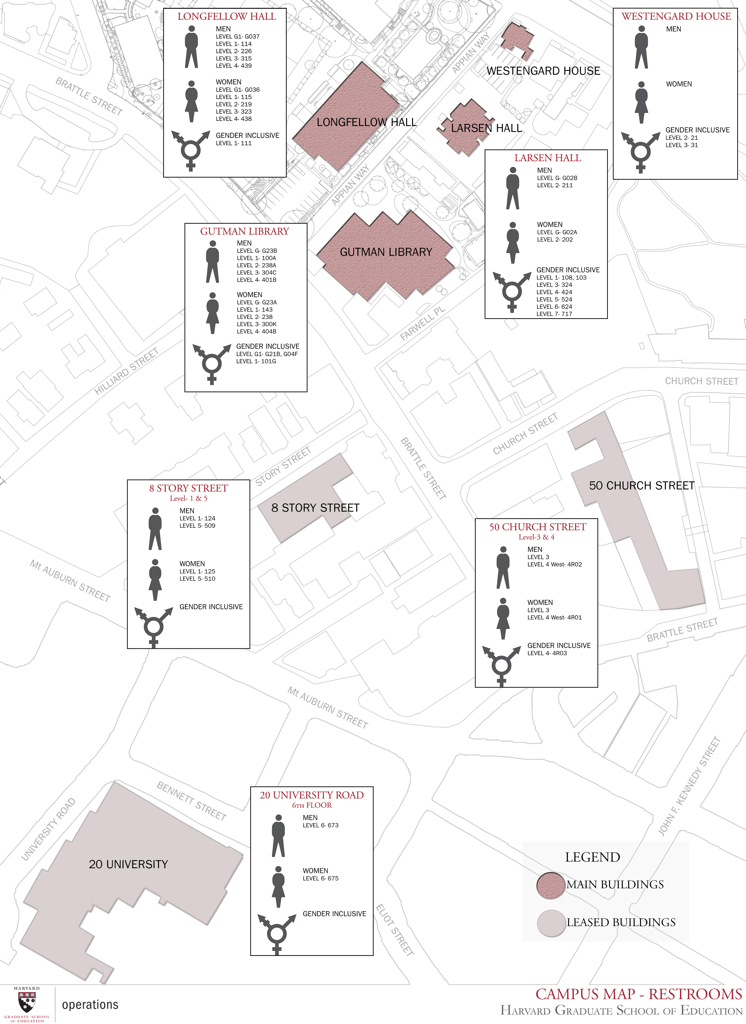 Campus Map - Restrooms