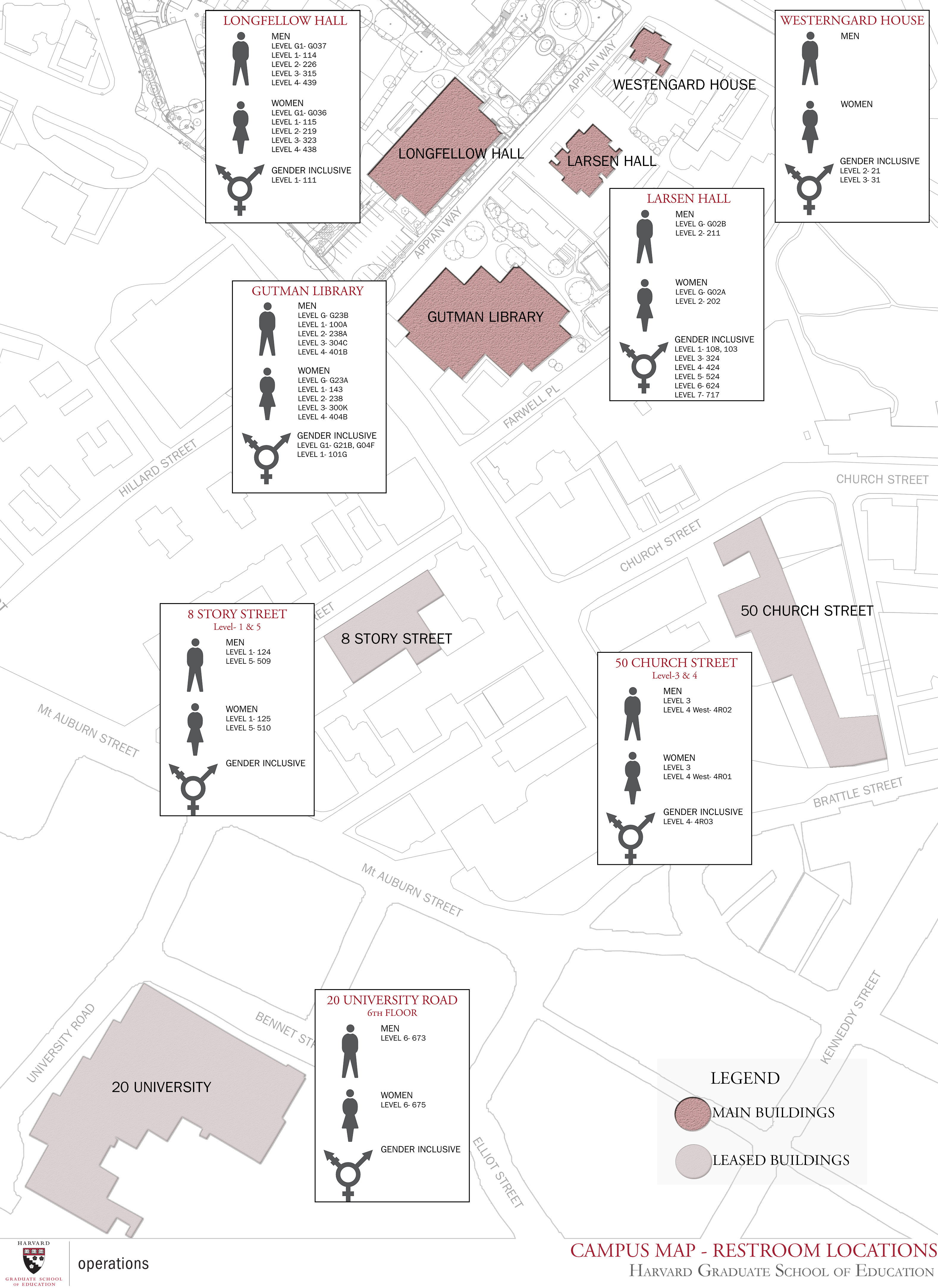 Campus Map - Restrooms