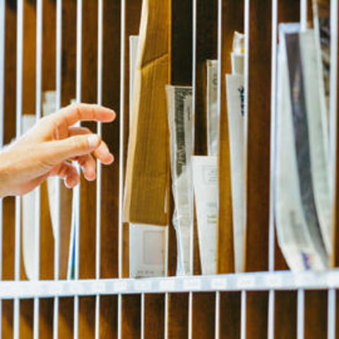 Hand and mail slots